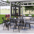outdoor tables and chairs iron plastic wood coffee